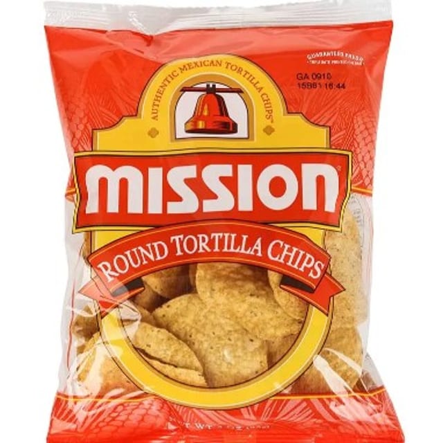 Mission Tortilla Chips 3oz Bag.